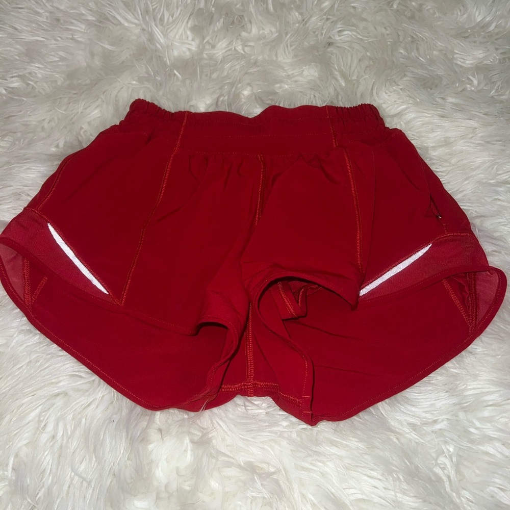 Lululemon Hotty Hot Shorts Dark Red Size 2 2.5”.